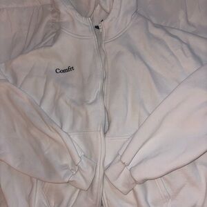 White Comfit Full-Zip Fleece Jacket